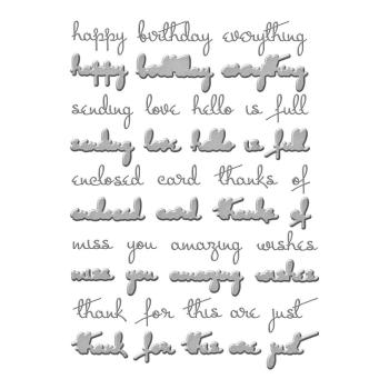 Spellbinders - Stanzschablone "Thanks Enclosed Sentiments" Dies