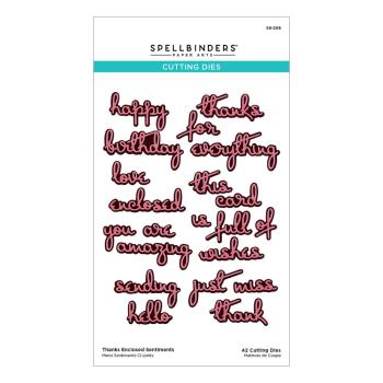Spellbinders - Stanzschablone "Thanks Enclosed Sentiments" Dies