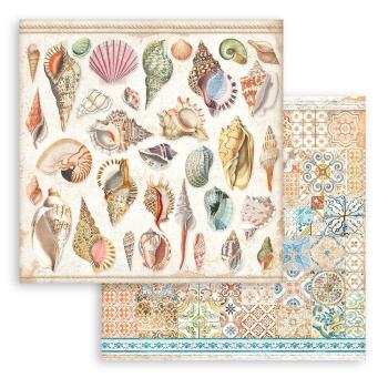 Stamperia - Designppaier "Shells" Paper Sheet 12x12 Inch - 10 Bogen