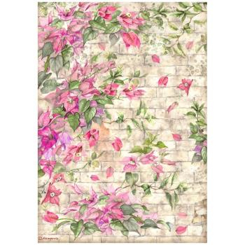 Stamperia - Decopatch Papier "Bougainvillea" Decoupage A4 - 6 Bogen 