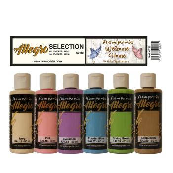 Stamperia - Acrylfarbe "Welcome Home" Allegro Paint Kit 6x60 ml