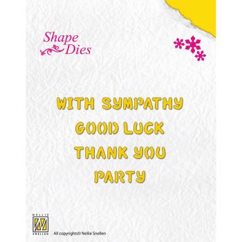 Nellie Snellen - Stanzschablone "English Text-2" Shape Dies