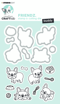 Creative Craft Lab - Studio Light - Stempelset & Stanzschablone "Buddy" Clear Stamps & Dies