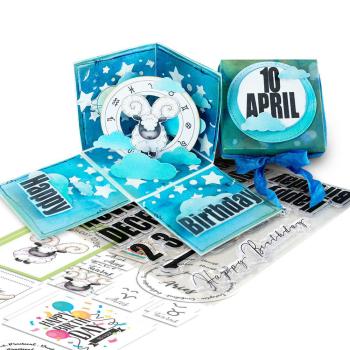 Polkadoodles - Stempelset "Happy Birthday Dates & Messages" Clear Stamp-Set
