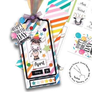 Polkadoodles Stanzteile "Zodiac" Die-Cut Toppers