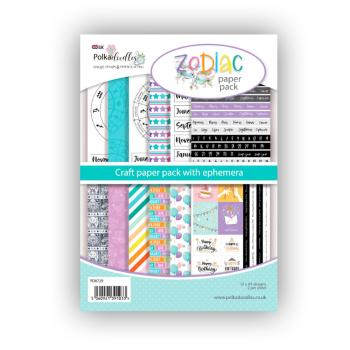 Polkadoodles - Designpapier "Zodiac" Paper Pack A5 - 24 Bogen 