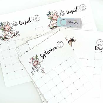Polkadoodles DIY Kalender Kit "Perpetual" Calendar Template