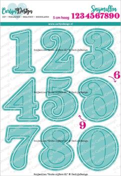 Carlijn Design - Stanzschablone "Large Numbers XL " Dies 