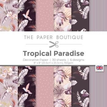 The Paper Boutique - Designpapier "Tropical Paradise" Decorative Paper 8x8 Inch - 30 Bogen