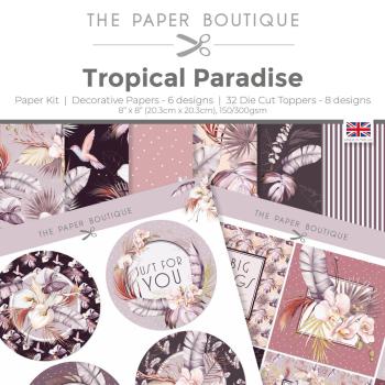 The Paper Boutique - Designpapier "Tropical Paradise" Paper Kit 8x8 Inch - 30 Bogen