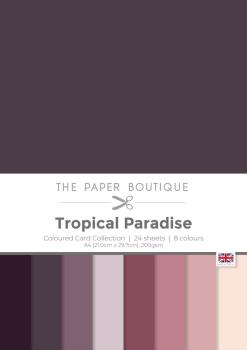 The Paper Boutique - Cardstock "Tropical Paradise" Colour Card Collection A4 - 24 Bogen