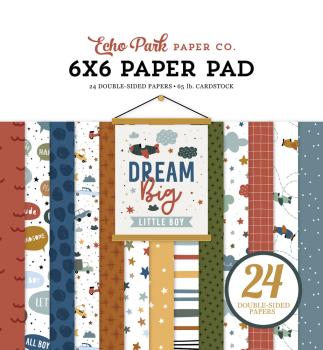 Echo Park - Designpapier "Dream Big Little Boy" Paper Pack 6x6 Inch - 24 Bogen
