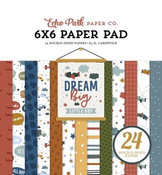 Echo Park - Designpapier "Dream Big Little Boy" Paper Pack 6x6 Inch - 24 Bogen