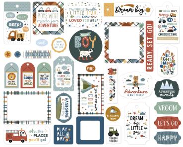 Echo Park - Stanzteile & Anhänger "Dream Big Little Boy" Frames & Tags 