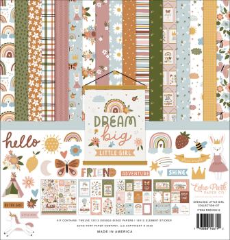 Echo Park - Designpapier "Dream Big Little Girl" Collection Kit 12x12 Inch - 12 Bogen