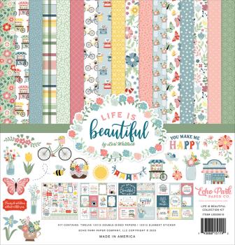 Echo Park - Designpapier "Life Is Beautiful" Collection Kit 12x12 Inch - 12 Bogen