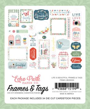 Echo Park - Stanzteile & Anhänger "Life Is Beautiful" Frames & Tags 