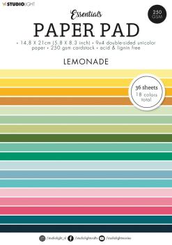 Studio Light - Cardstock "Lemonade" Paper Pad A5 - 36 Bogen 