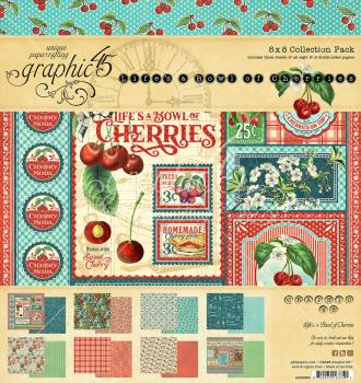 Graphic 45 - Designpapier "Life's a Bowl of Cherries" Collection Pack 12x12 Inch - 24 Bogen