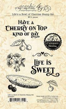 Graphic 45 - Stempelset "Life's a Bowl of Cherries" Clear Stamps