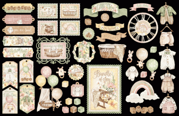 Graphic 45 - Stanzteile "Little One" Ephemera