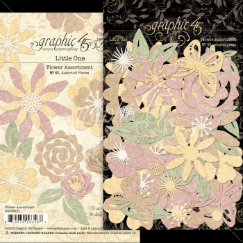 Graphic 45 - Stanzteile "Little One" Flower Ephemera