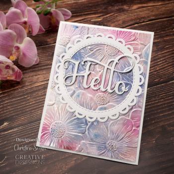 Creative Expressions - 3D Embossingfolder 6x6 Inch "Cosmos Bouquet" Prägefolder 