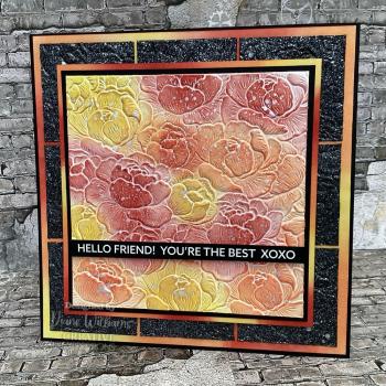Creative Expressions - 3D Embossingfolder 6x6 Inch "Peony Blooms" Prägefolder 