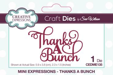 Creative Expressions - Stanzschablone "Thanks A Bunch" Craft Dies Mini