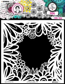 Art By Marlene - Schablone Floral Frame Stencil - Mask Signature Collection