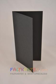Faltkarte DIN Lang 240g/m² in schwarz