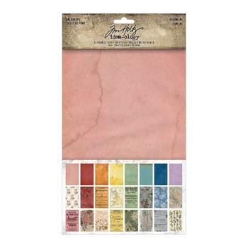 Tim Holtz - Idea Ology - Designpapier "Backdrops Volume 5" Paper Pack 6x10 Inch - 24 Bogen 