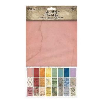 Tim Holtz - Idea Ology - Designpapier "Backdrops Volume 5" Paper Pack 6x10 Inch - 24 Bogen 