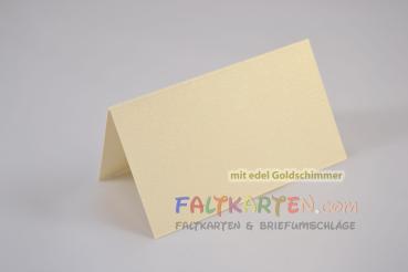 Tischkarte - Platzkarte 9 x 5 cm 240g/m² in metallic-ivory