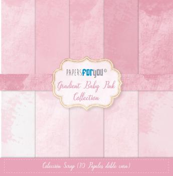 Papers For You - Designpapier "Gradient Baby Pink" Scrap Paper Pack 30,5 x 32 cm - 10 Bogen