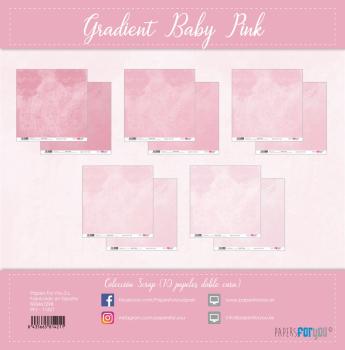 Papers For You - Designpapier "Gradient Baby Pink" Scrap Paper Pack 30,5 x 32 cm - 10 Bogen