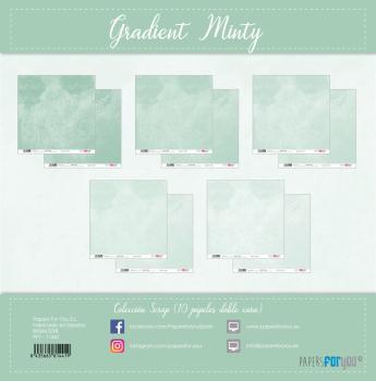 Papers For You - Designpapier "Gradient Minty" Scrap Paper Pack 30,5 x 32 cm - 10 Bogen