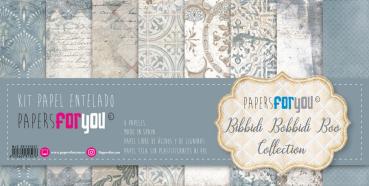 Papers For You - Leinwandpapier "Bibbidi Bobbidi Boo" Paper Pack Canvas 30,5x31 cm - 8 Bogen 