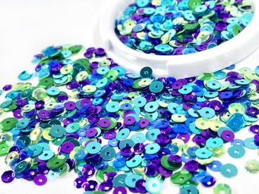 Picket Fence Studios - Pailletten - Streuteile "Peacock Tails" Sequin Mix