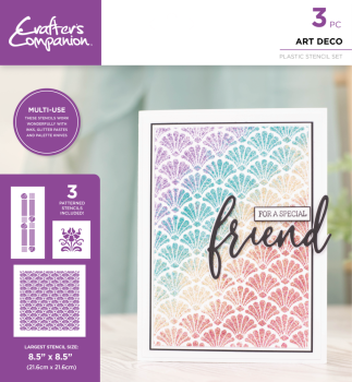 Crafters Companion - Schablone "Art Deco Multi-Use Stencil