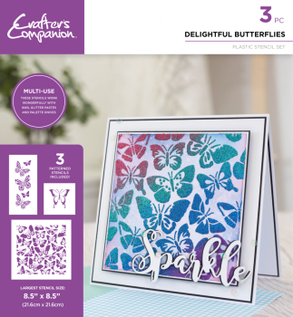 Crafters Companion - Schablone "Delightful Butterflies Multi-Use Stencil