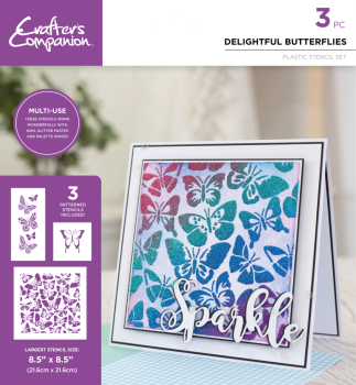 Crafters Companion - Schablone "Delightful Butterflies Multi-Use  Stencil