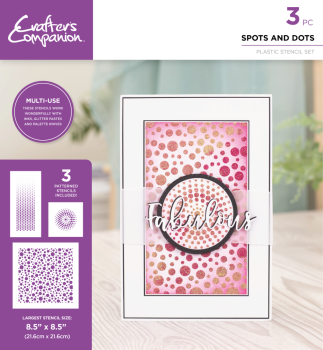 Crafters Companion - Schablone "Spots and Dots Multi-Use" Stencil