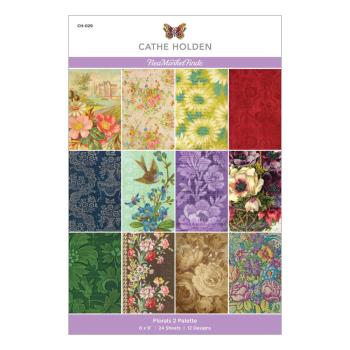 Spellbinders - Designpapier "Florals 2 Palette" Paper Pad 6x9 Inch - 24 Bogen