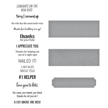 Spellbinders - Stempelset & Stanzschablone "A Cut Above the Rest Sentiments" Clear Stamps & Dies
