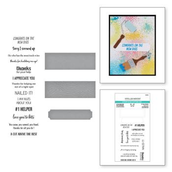 Spellbinders - Stempelset & Stanzschablone "A Cut Above the Rest Sentiments" Clear Stamps & Dies
