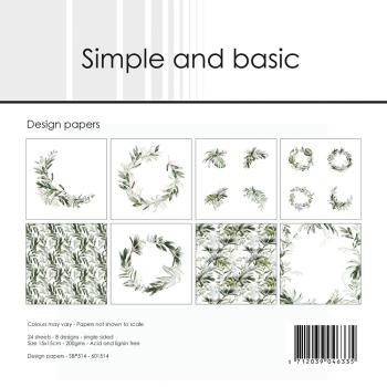 Simple and Basic - Designpapier "Green Softness" Paper Pack 6x6 Inch - 24 Bogen 