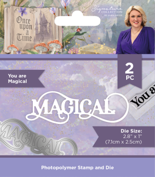 Crafters Companion - Stempelset & Stanzschablone "You are Magical " Stamp & Dies