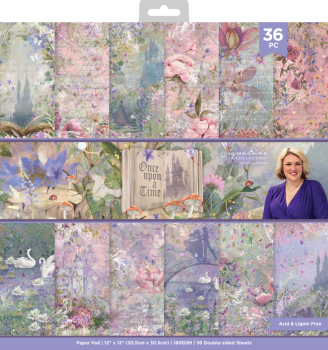 Crafters Companion - Designpapier "Once Upon a Time" Paper Pack 12x12 Inch - 36 Bogen