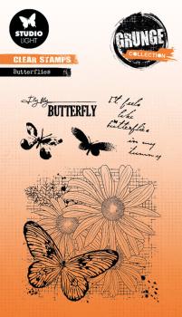 Studio Light - Stempelset "Butterflies" Clear Stamps Grunge Collection